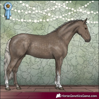 Horse Color:Silver Smoky Black Tobiano 