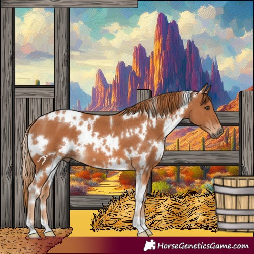 Horse Color:White Spotted Chestnut 