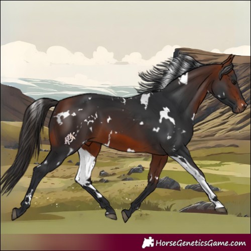 Horse Color:White Spotted Bay 