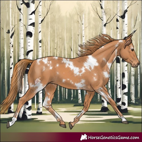 Horse Color:White Spotted Chestnut 