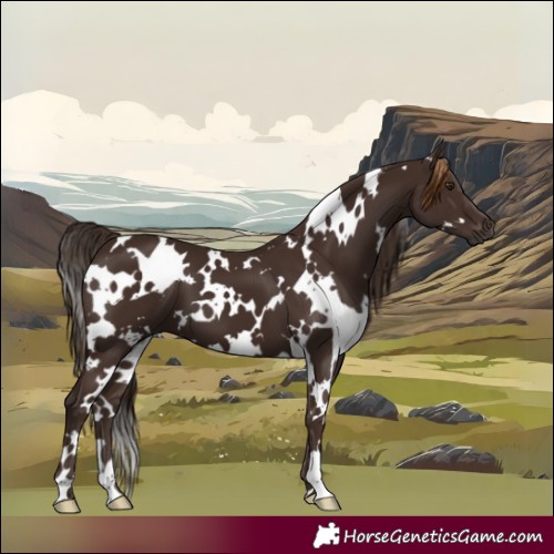 Horse Color:White Spotted Liver Chestnut 
