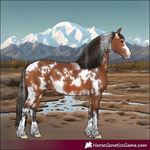 Horse Color:White Spotted Bay 