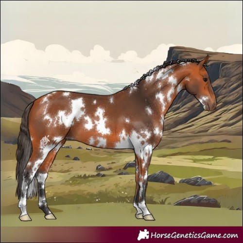 Horse Color:White Spotted Bay 