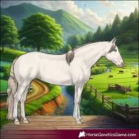 Horse Color:Perlino Dun Tobiano 