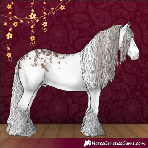 Horse Color:White Spotted Silver Black Mushroom 
