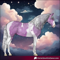 Horse Color:Watercolor Silver Bay Tobiano 