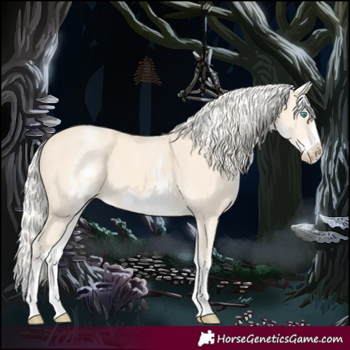 Horse Color:White Spotted Cremello Frame 