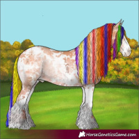 Horse Color:Painted Watercolor White Spotted Red Onyx Ice Pearl Tobiano 