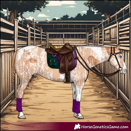 Horse Color:Chestnut Splash Tobiano  and Gold Champagne Splash Tobiano 
