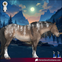Horse Color:Powder White Brown Dun Tobiano Rabicano