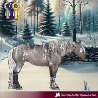 Horse Color:Powder White Platinum White Spotted Silver Brown Dun Rabicano 