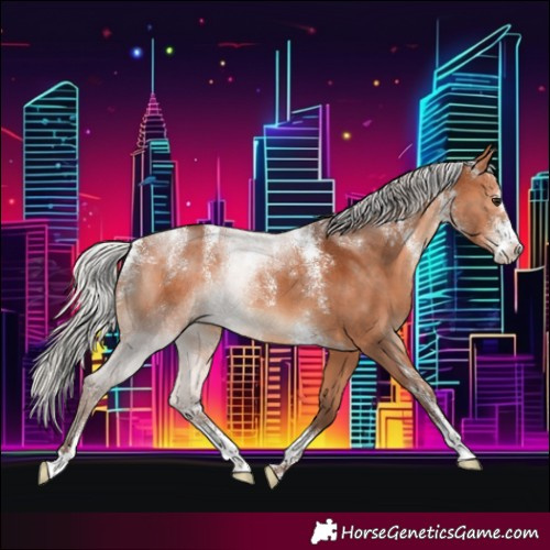 Horse Color:Powder White Silver Bay Sabino Rabicano 