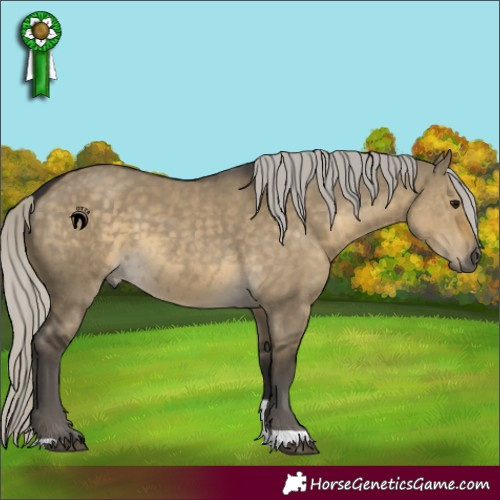 Horse Color:Silver Smoky Grullo Tobiano Rabicano