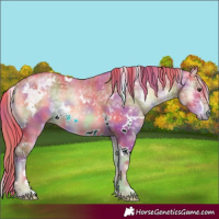 Horse Color:Nacre Watercolor White Spotted Red Onyx Ice