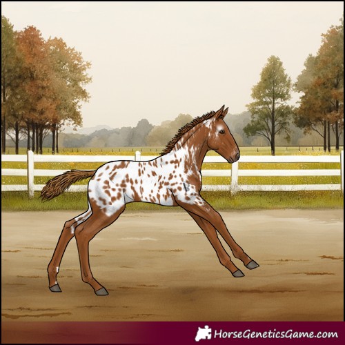 Horse Color:Gray Chestnut Appaloosa 