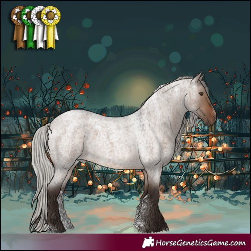 Horse Color:Powder White Silver Brown Roan Dun 