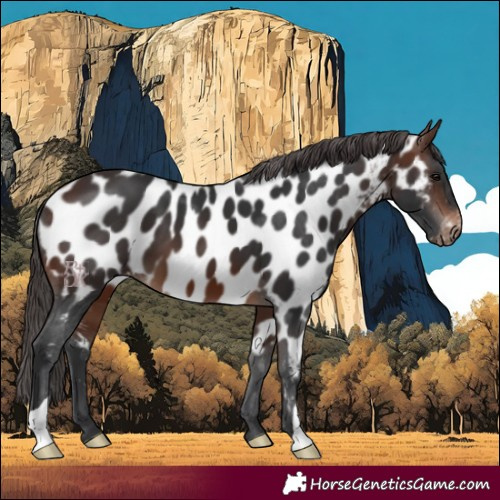 Horse Color:Brown Near Leopard 