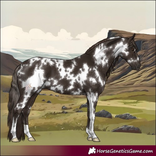 Horse Color:White Spotted Liver Chestnut 