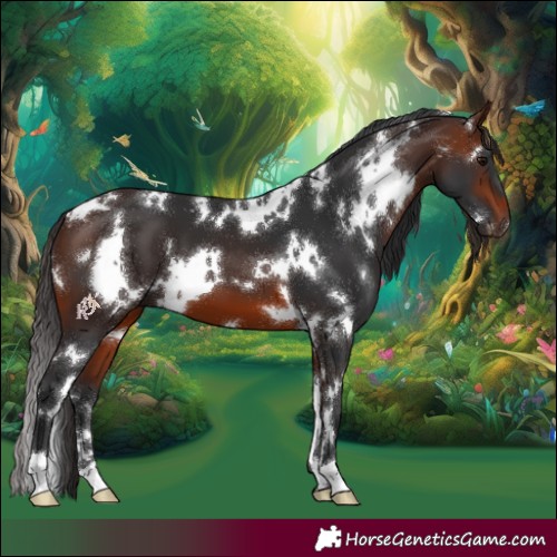 Horse Color:White Spotted Brown 