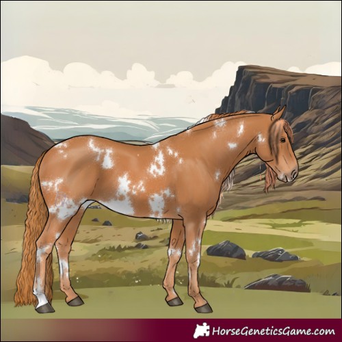 Horse Color:White Spotted Chestnut 