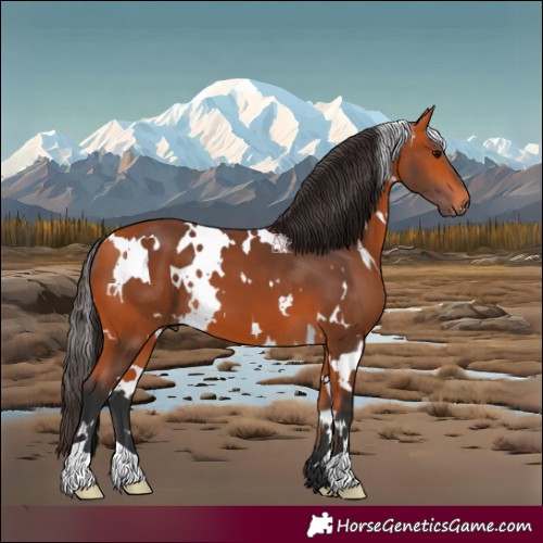 Horse Color:White Spotted Bay 