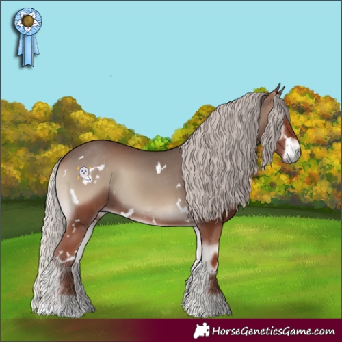Horse Color:White Spotted Silver Blue Onyx 