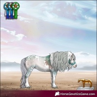 Horse Color:Watercolor White Spotted Silver Blue Onyx Sabino