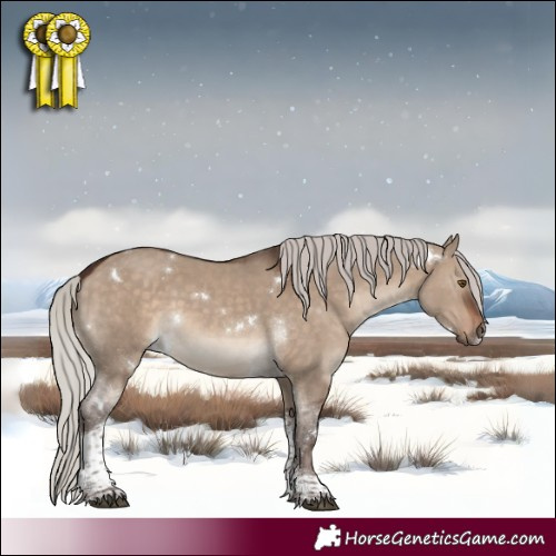 Horse Color:White Spotted Silver Brown Dun Tobiano 