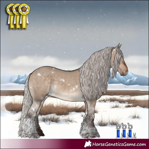 Horse Color:White Spotted Silver Brown Dun Tobiano 