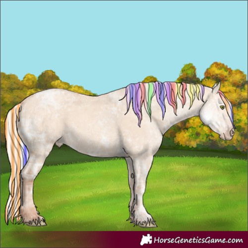 Horse Color:Painted Silver Classic Champagne Ice Dun 