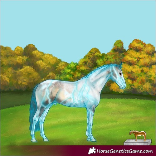 Horse Color:Thunderstruck Brown Onyx Sabino Tobiano Appaloosa 