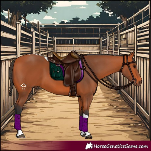 Horse Color:Bay Tobiano 