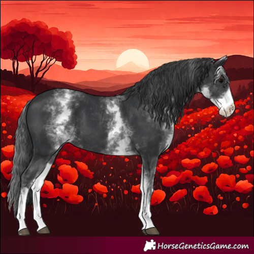 Horse Color:White Spotted Black 