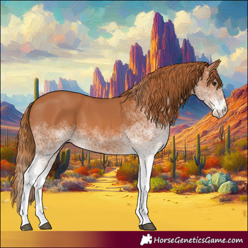 Horse Color:White Spotted Chestnut 