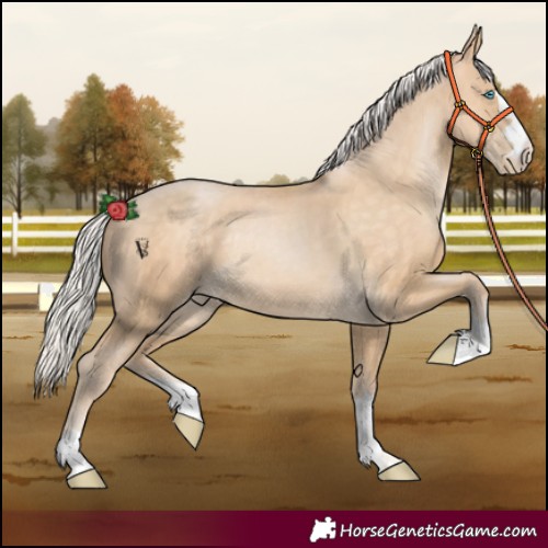 Horse Color:Silver Buckskin Pearl 