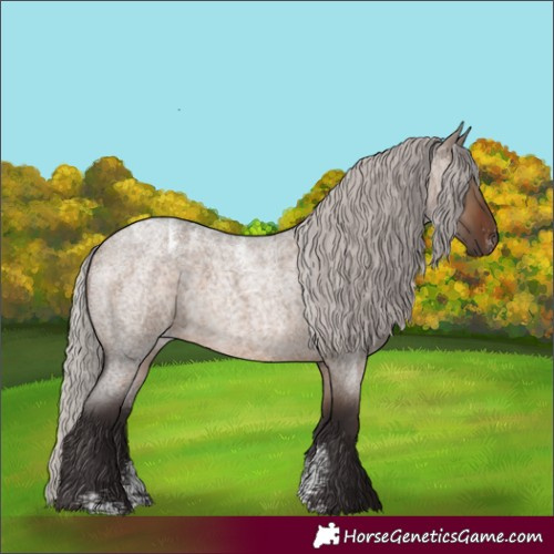 Horse Color:Powder White Silver Brown Roan Dun 