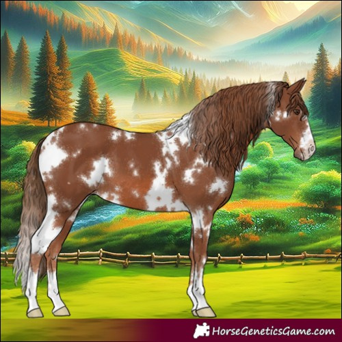 Horse Color:White Spotted Chestnut 