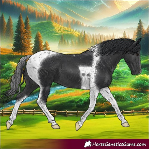 Horse Color:Black Tobiano 