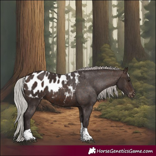 Horse Color:Silver Brown Tobiano Appaloosa 