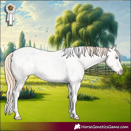 Horse Color:Perlino Roan Dun Splash Tobiano Blanket 