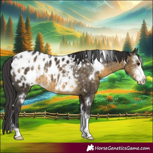 Horse Color:White Spotted Buckskin Sabino Appaloosa Rabicano 