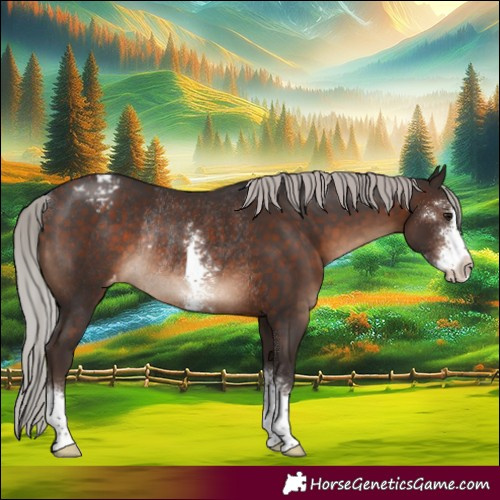 Horse Color:Silver Brown Sabino Appaloosa Rabicano 