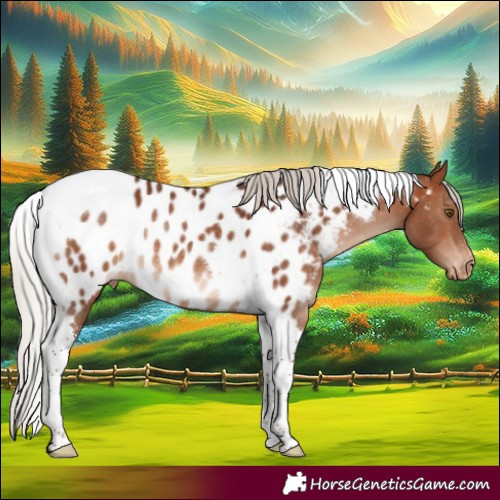 Horse Color:Silver Brown Tobiano Appaloosa Rabicano 