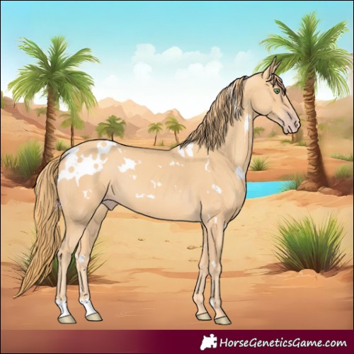 Horse Color:White Spotted Gold Champagne 