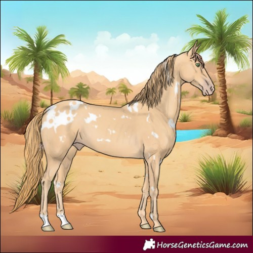 Horse Color:White Spotted Gold Champagne 