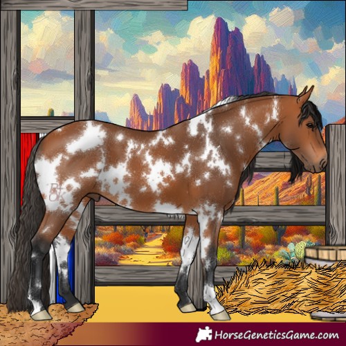 Horse Color:White Spotted Bay 