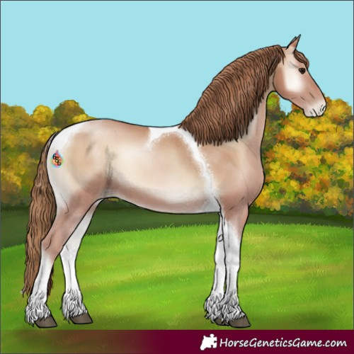 Horse Color:Blue Onyx Pearl Tobiano