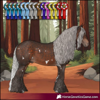 Horse Color:White Spotted Silver Brown Mushroom