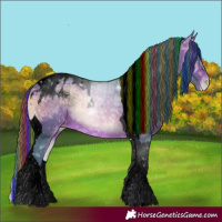 Horse Color:Void Painted Watercolor Brown Ice Onyx Tobiano Appaloosa