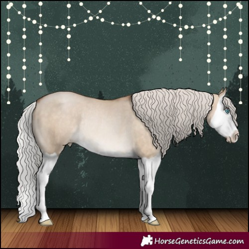 Horse Color:Silver Brown Pearl Dun Splash Rabicano 